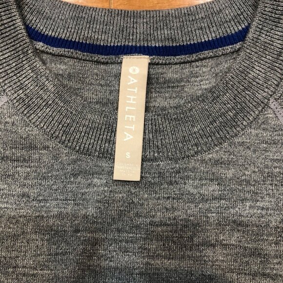 Athleta Merino Wool Blend Crew Neck Long Sleeve Gray Sweater Size S - Picture 6 of 8